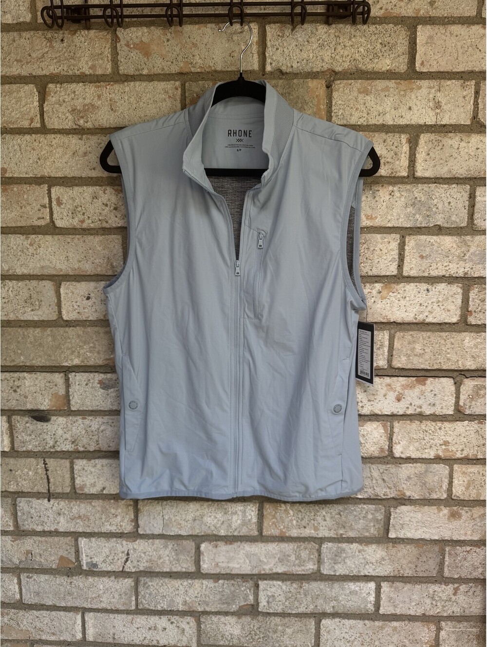 Rhone Full Zip  Vest Blue Size S